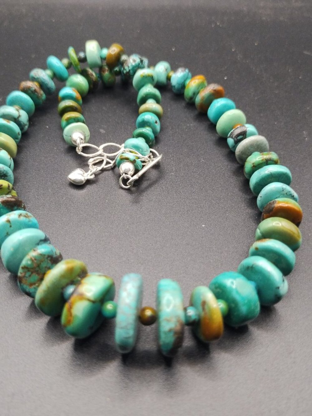 Jay King DTR Blue Turquoise disc necklace 925 Sterling Silver NIB - Picture 8 of 10